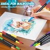Dual Brush Pen Set 48 Colours Fineliner Set, Felt Pens