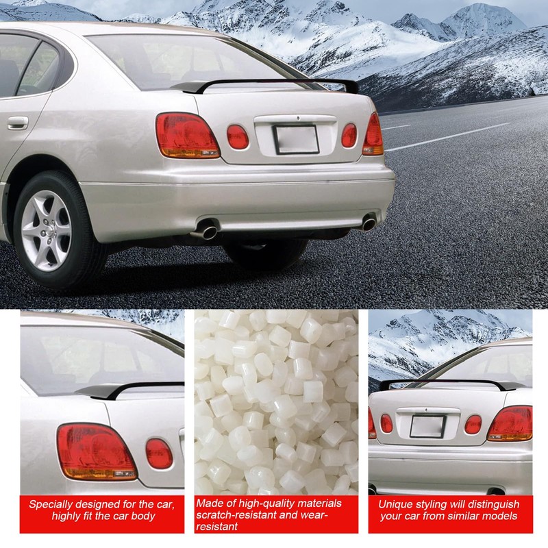 cciyu Rear Trunk Lip Spoiler Wing Fits for 1998-2005 For