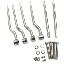 ANCLLO Universal Stainless Steel Motorcycle Saddlebag Side Support Bars Mounting Brackets Compatible