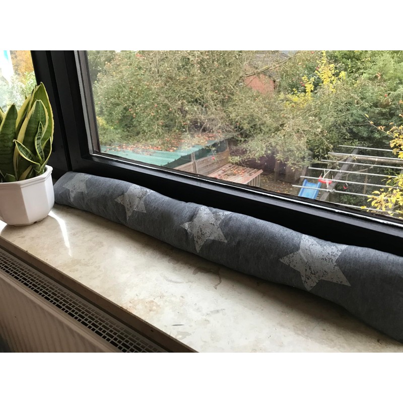 Ventilkappenkönig Draught Excluder Grey Beige - Perfect Fit 90 cm