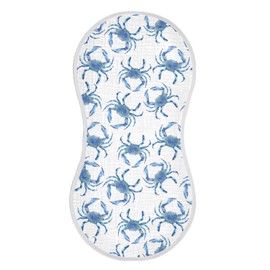 vvfelixl Burp Cloths Blue Crabs for Baby Boy Girls Baby Washcloths Burp Rags 1 Pack