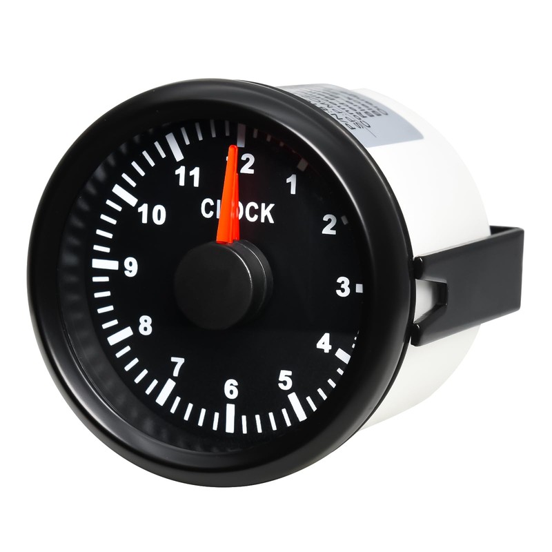 52mm Clock Gauge with Red Backlight, 0-12 Hours Hourmeter, for