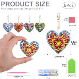 Vidillo 5D DIY Diamond Painting Full Kit for Adults, DIY Crystal Picture Rhinestone Embroidery Cross Stitch Arts Craft DIY Home Wall Decor Diamond Painting Kit (Multi-Color)