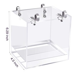 Saderoy Bird Bath Cage, No-Leakage Bird Bathtub with Hanging Hooks Cage Accessory for Small Bird Parrots Lovebirds Canary Portable Shower