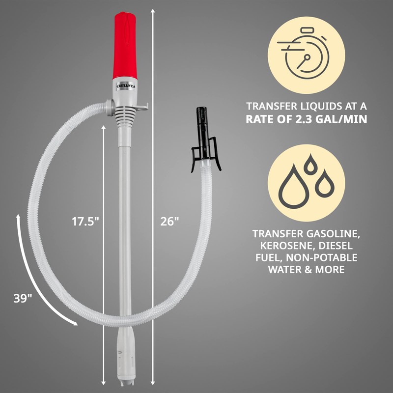 DEWAY Automatic Fuel Transfer Pump with Auto-Stop, 3X More Powerful