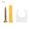 PIPE CLAMP WATER GAS PVC U-SHAPED FIXED CLIPS 20PCS SCREWS