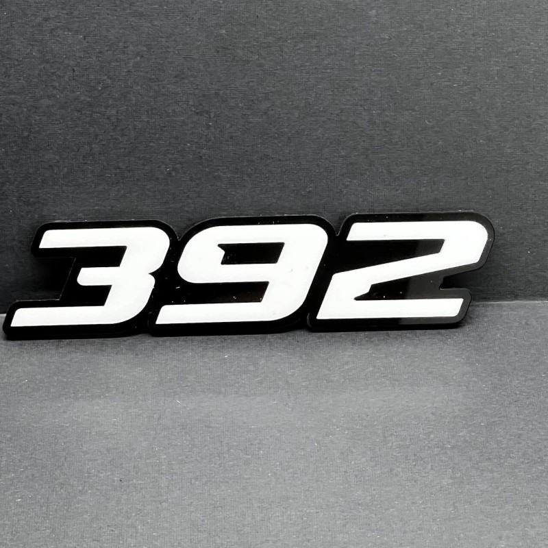 Emblem Badge 2x White black 392 Hemi Emblems 392 Side