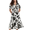 ALLOVIN Womens 2025 Floral Summer Midi Dress with Pockets -