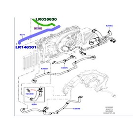 GENUINE WATER HOSE SET COMPATIBLE WITH LAND ROVER RANGE ROVER 13 ON DEFENDER RANGE ROVER SPORT 14 ON LR146301 & LR035630