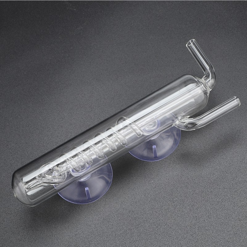 High Transparent Crystal Glass Aquarium Bubble Counter Screw Fish Tank
