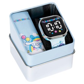 Cinnamoroll Kids Watch – LED Display, Square Case, Adjustable Plastic Strap, Collectible Tin – Perfect for Girls Who Love Cute Characters