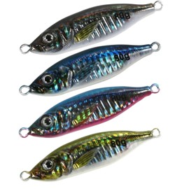 lala mix Metal Jig, 2.8 oz (80 g), Set of 4, 3D Printer, Shore Jigging, Offshore Jigging, Distant Tossing, Boat Fishing, Sea Fishing, Multi-layer Coating, Blue Amberjack, Yellowtail, Yellowtail,