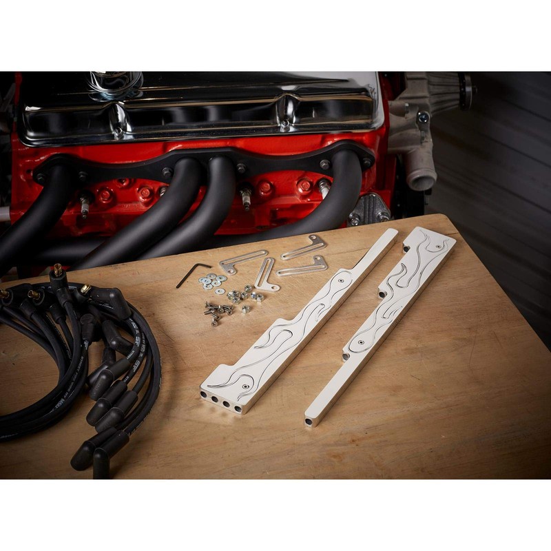 Billet Aluminum Linear Wire Dividers, Flame Top