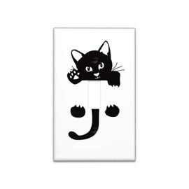 Cute Cat Light Switch Cover Decorative 1 Gang Wall Plate Single Toggle Lightswitch Cover Plate for Bedroom Kitchen Home Decor