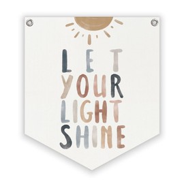 Lacama Bible Verses for Nursery Decor - Let Your Light Shine for Kids Room Wall Art Linen Banner,Inspirational Christian Wall Hanging Pennant Flag Banner for Playroom Bedroom Classroom Decor,12.4x14