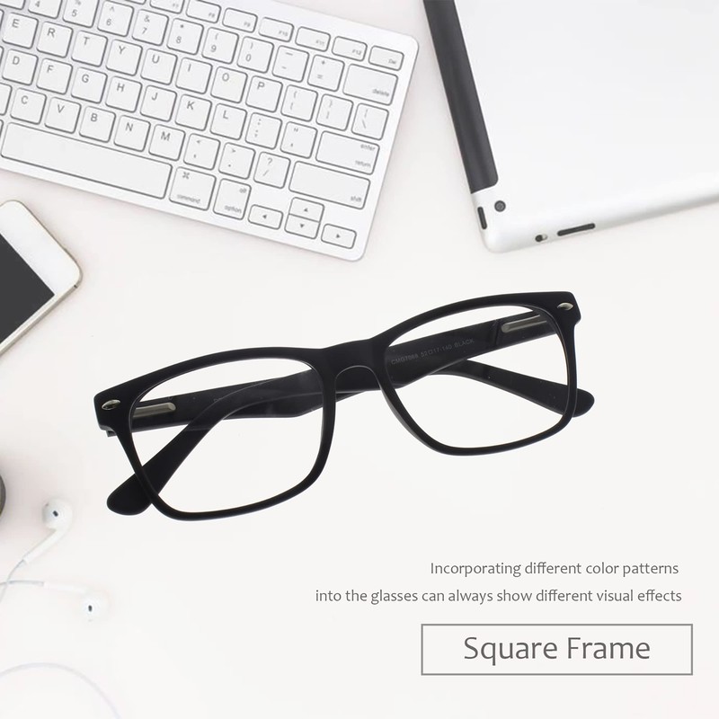 Global Glasses Women's and men's vintage glasses, square, unisex, popular,