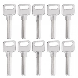 sourcing map Key Blanks 35 mm Length 2 Slots Brass Replacement Uncut Replacement Tool Pack of 10