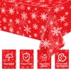 4 x Christmas Red Snowflake Tablecloth, Snowflake Xmas Party Tablecloth,