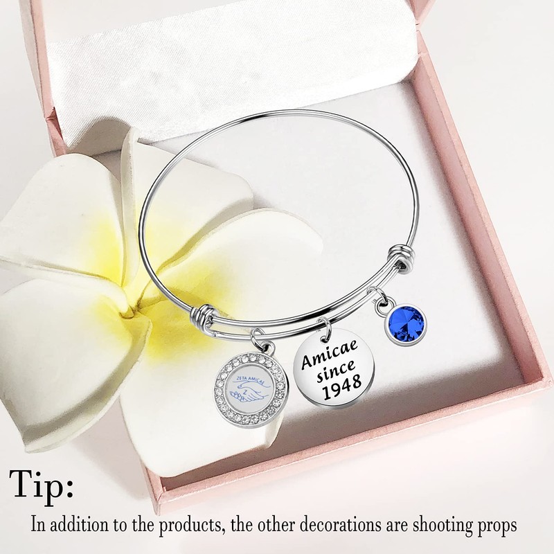 AKTAP Zeta Amicae Pendant Bracelet Amicae Since 1948 Sorority Jewelry