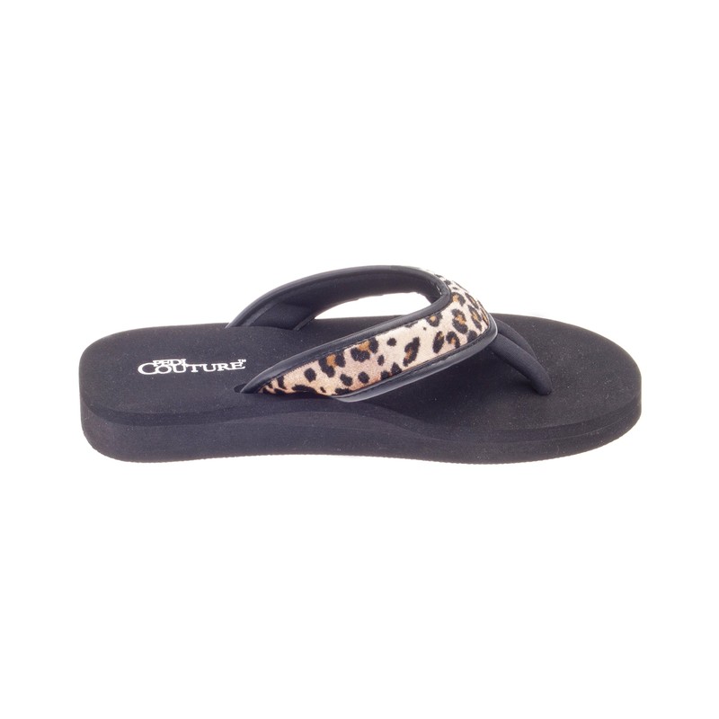Pedi Couture SPA, pedicure, sandal, black with leopard look, M