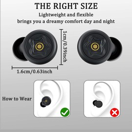 2pcs Multi-Function Noise Reduction Silent Earplugs - Practical Comfortable Washable and Reusable Sleeping Noise Reduction Hearing Protection Device, Suitable for Sleeping, Snoring, Concerts,Work