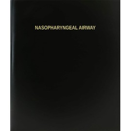 BookFactory Nasopharyngeal Airway Log Book/Journal/Logbook - 120 Page, 8.5''x11'', Black Hardbound (XLog-120-7CS-A-L-Black(Nasopharyngeal Airway Log Book))