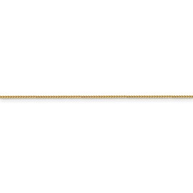 Solid 14k Yellow Gold 0.80mm Spiga Pendant Foot Chain Ankle Bracelet Anklet - with Secure Lobster Lock Clasp 9"