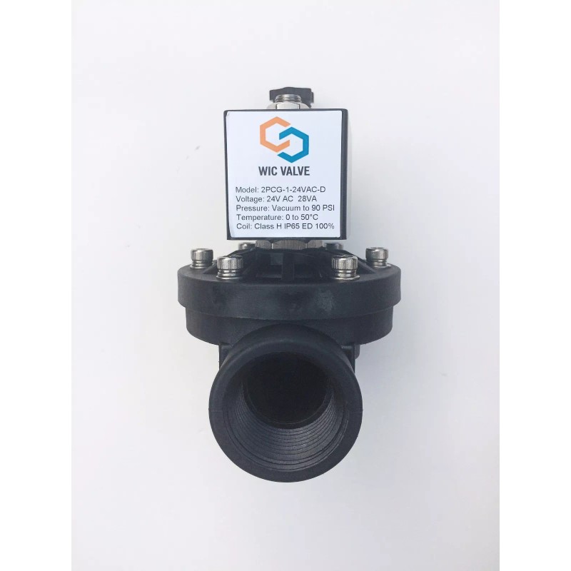 WIC Valve 1" Inch PA66 Plastic Zero Differential Electric Solenoid