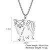 YAYAKO Stainless Steel Cute Papillon Dog Necklace Pet Pendant 18K