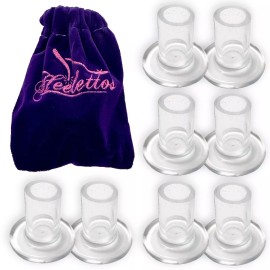 Heelettos 4 Pair Clear High Heel Protectors Stopper Stiletto Shoes Heels Cover