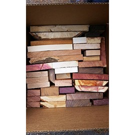 Woodchucks Wood Large Box of Long 3/4" Thick Unfinished Craft Wood. Many Species. Scrap Lumber Perfect for Odds and Ends