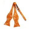HISDERN Orange Bow Ties for Men Wedding Floral Self Tie
