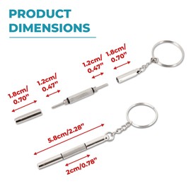 4pcs Mini Precision Eye Glasses Screwdriver Kit – 3 in 1 Eyeglass Sunglass Tightener Tool Set with Keychain for Eyeglasses, Glass Frame, Watch, Watches, Spectacle Repair, Toy, Watchmaker Screw Driver