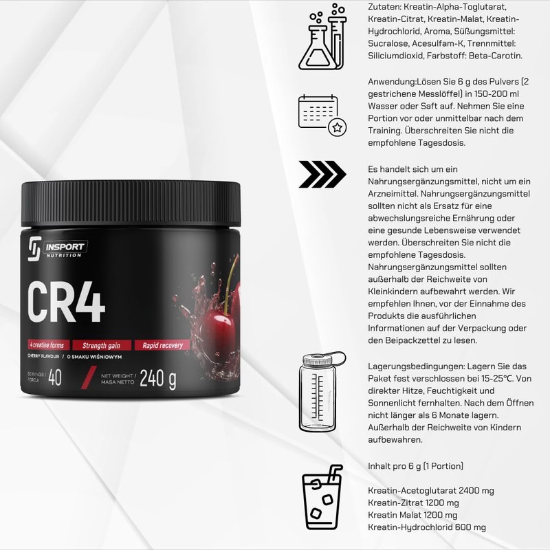 INSPORT Nutrition - CR4 - Creatine Preparation - 4 Forms