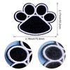 PAGOW 20Pcs Paw Print Patch for Jacket Clothing, Black-White Iron