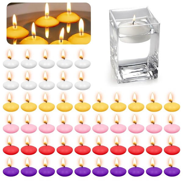 Floating Candles, Pack of 50 Floating Candles, Water Candles, Floating