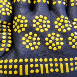 Midwest Gloves & Gear 91P03-LX MAX Grip Glove, L-XL, Black/Yellow