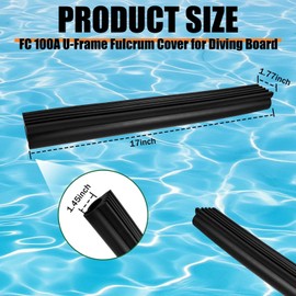 FC-100A Pool Diving Board U-Frame Fulcrum Cover Black Rubber Diving Board Cover for Diving Board Parts