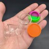KUVIS 15ml Silicone Glass Wax Containers Airtight with Silicone Lid