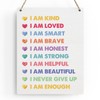 Affirmations Wall Art Inspirational Boho Kids Room Decor Wood Sign,