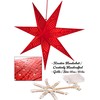 BRUBAKER 60 cm Paper Christmas Star for Hanging - LED