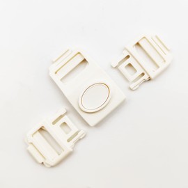 JIUMEI 6PCS 1 In 3 Way Quick Center Release Buckle Quality Plastic POM 3 Point No Sewing T-Shaped Three-Way Buckle Replacement for Seatbelt Safety Belt