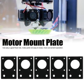Joyzan Motor Mounting Plate, Stepper Motor Mounting Plate Aluminium 3D Printer Fixed Bracket Accessories Stepper Motor Mount Plate Mini Motor Support Motor Industrial for 17 42 Series Black