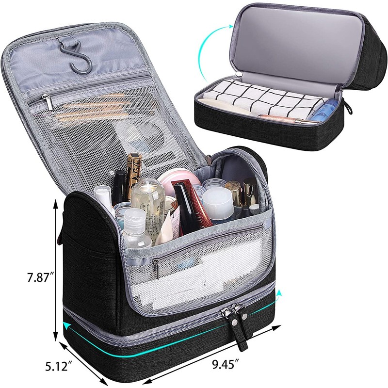 Toiletry Bag,RUMANLE Upgraded Large Hanging Travel Toiletry Organizer Kit with