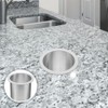 ABOOFAN Drop-in Trash Chute Stainless Steel Round Countertop Trash and