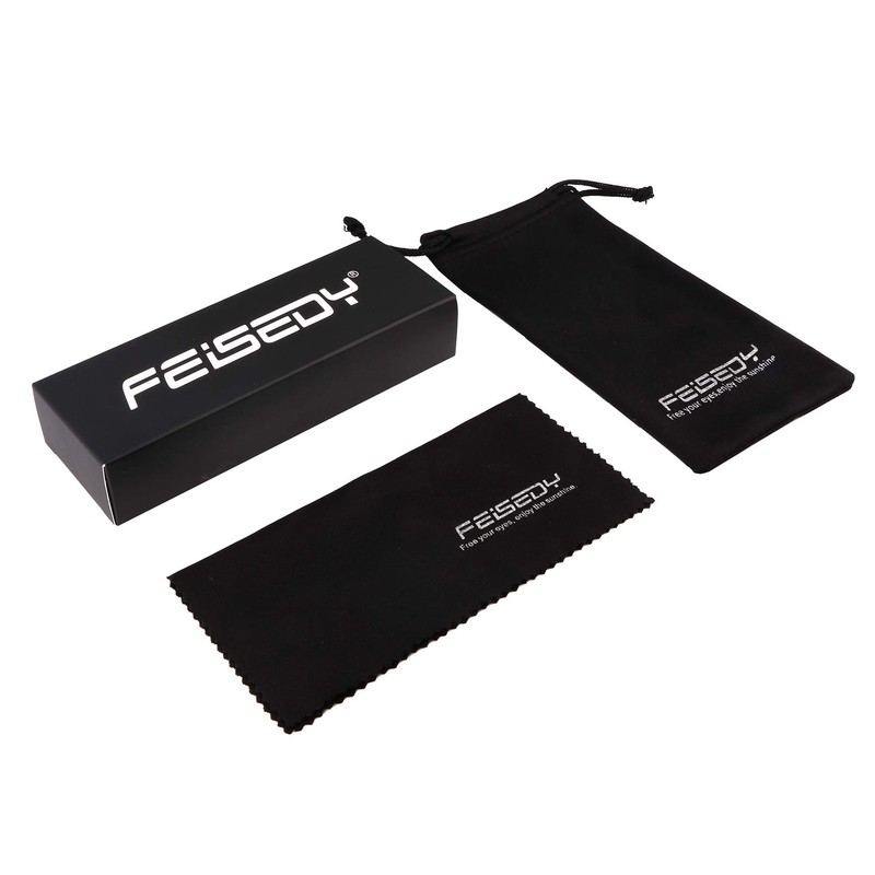 FEISEDY B1858 Polarized Sunglasses, Men's, Ultra Lightweight, Colored Lens, Large