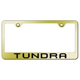 Au-TOMOTIVE GOLD Laser Etched Logo License Plate Frame for Toyota Tundra (Gold)