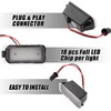 X AUTOHAUX 2pcs LED License Plate Light Lamp White Light