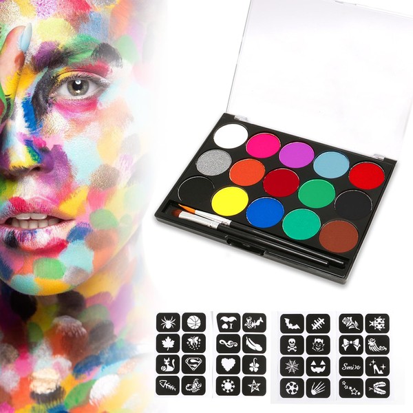 Ikadiya Body Painting Make-Up, 15 Colours Make-Up Colours, Makeup Palette,
