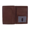 CTM Men's Leather Hipster Wallet, Brown